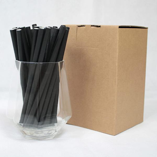 Black Cocktail Paper Straw